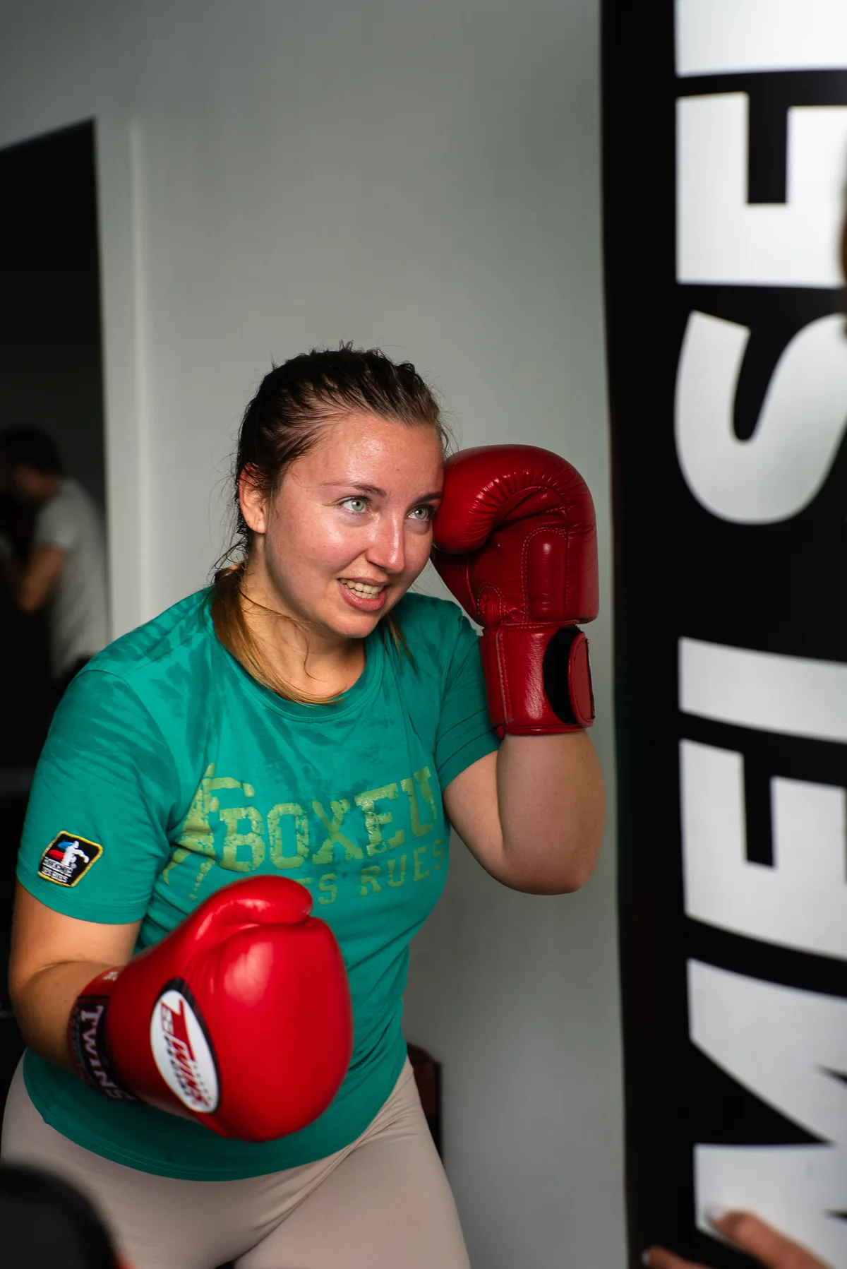 Position de garde en cours de boxe